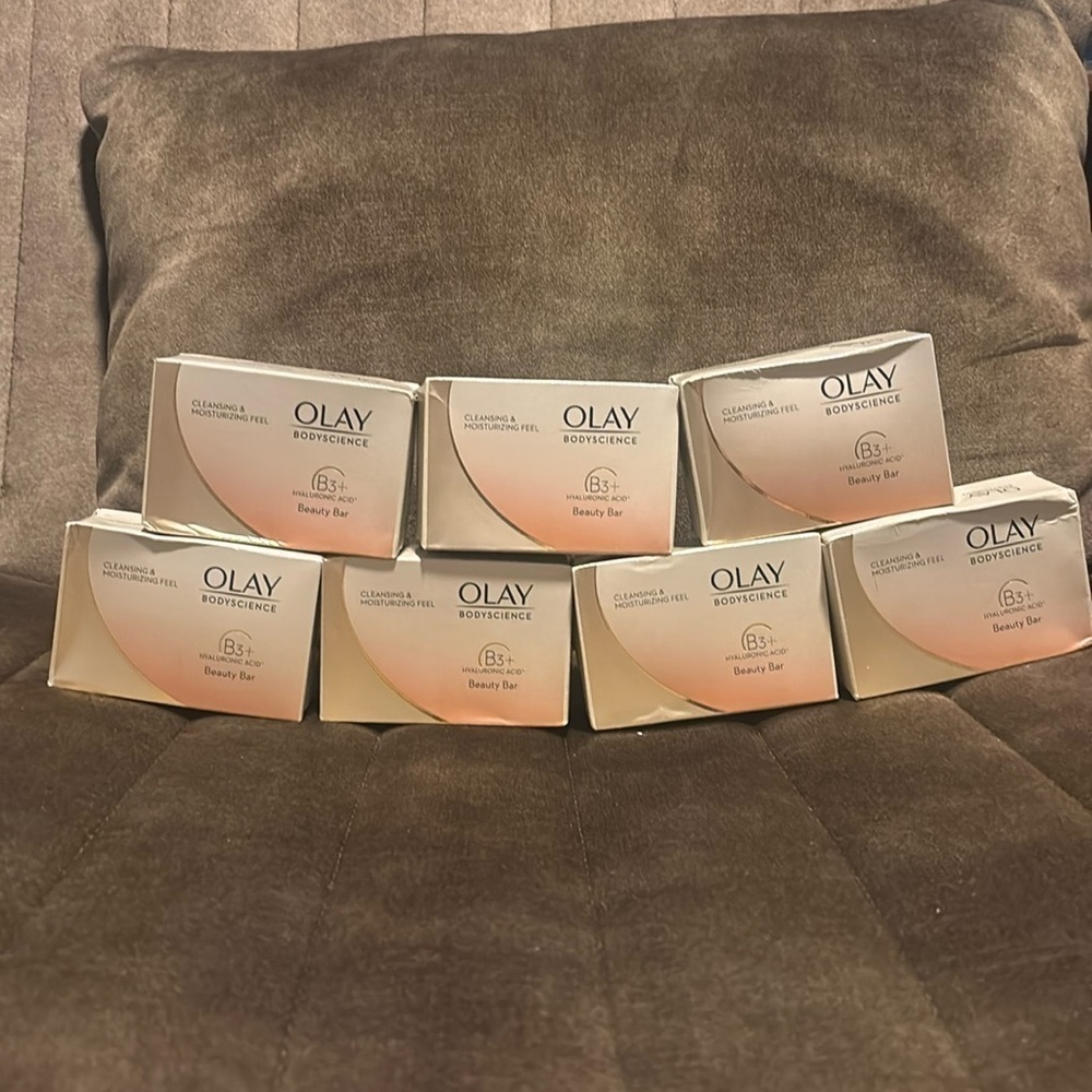 Olay Bodyscience Cleansing & Moisturizing Feel Beauty Bar Soaps lot of 7